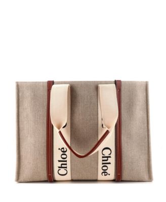 Large Woody Tote Canvas with Leather
