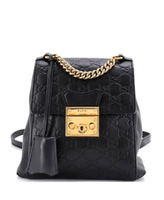 Mini Padlock Backpack Guccissima Leather