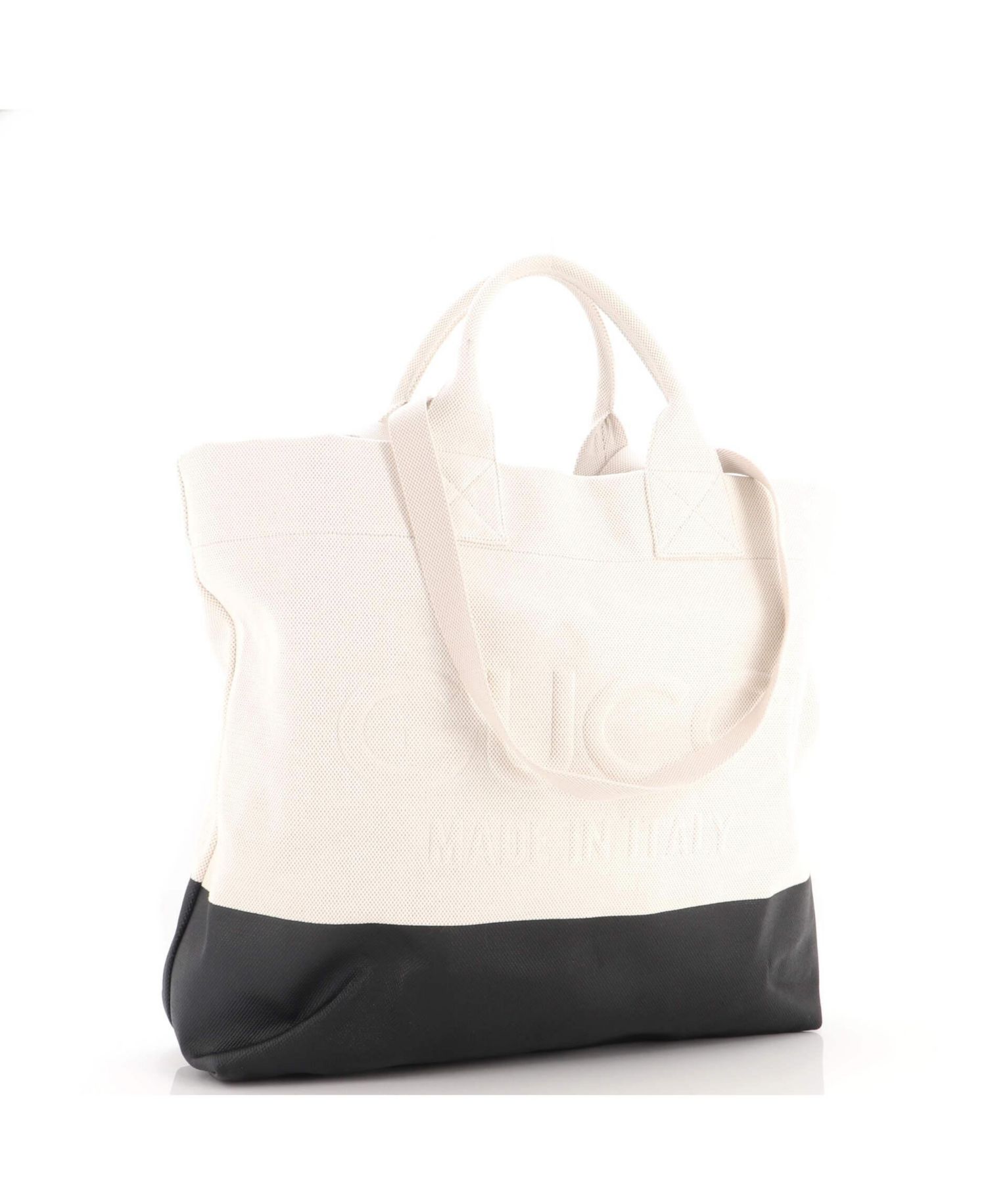 Logo Embossed Canvas Tote