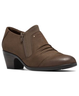 Women's Emily2 Vine Round Toe Block Heel Ruched Shooties
