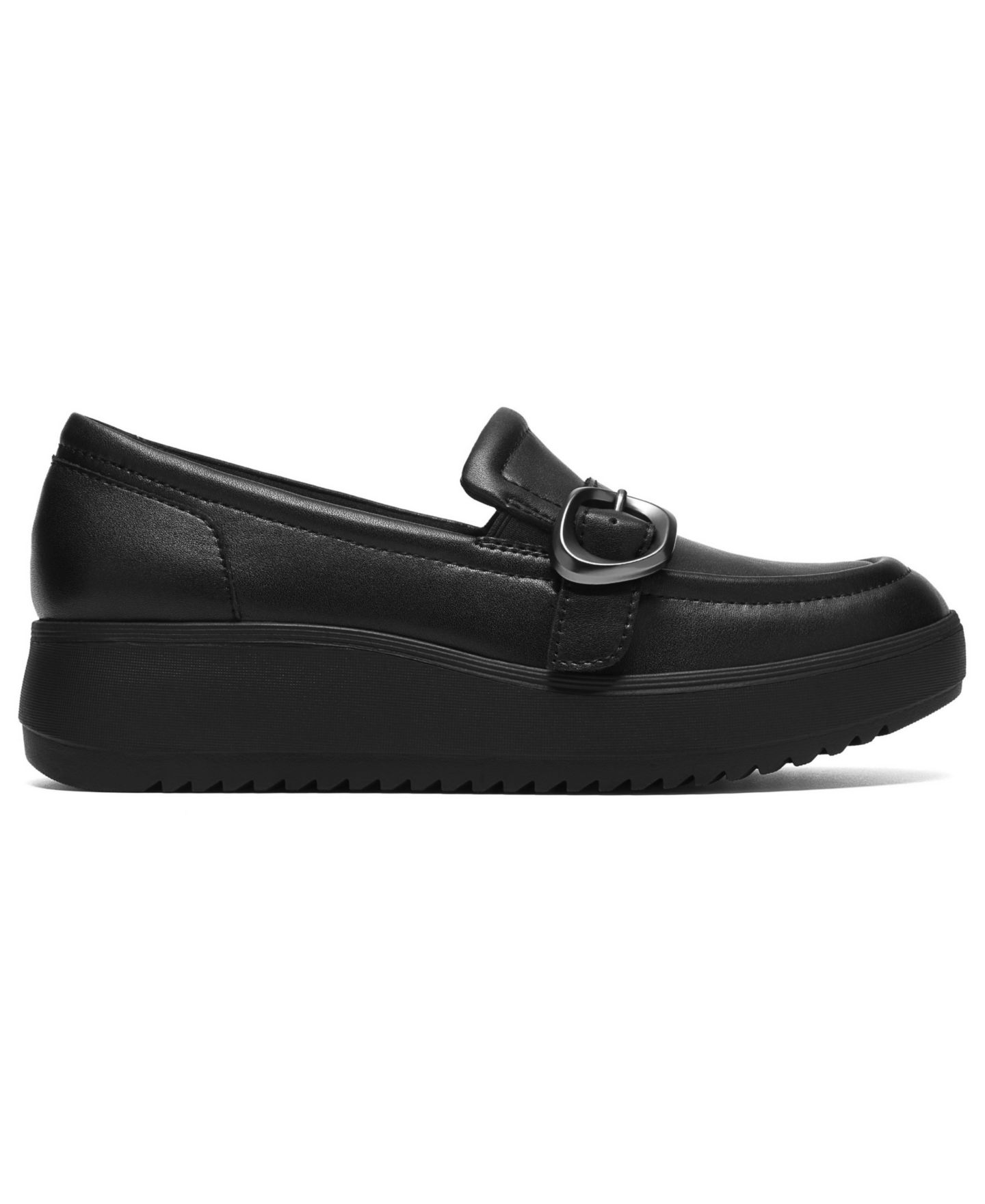 Женские туфли Clarks Zylah Vine Platform Round Toe, цвет: Чёрный кожаный — фото 2