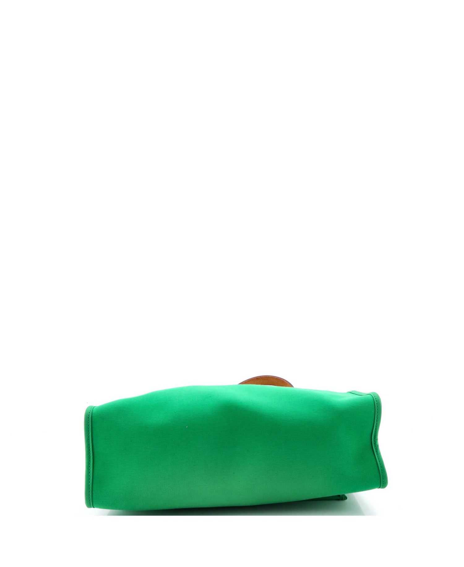 Pre-Owned Herm&eacute;s Herbag Zip Leather and Canvas Shoulder Bag