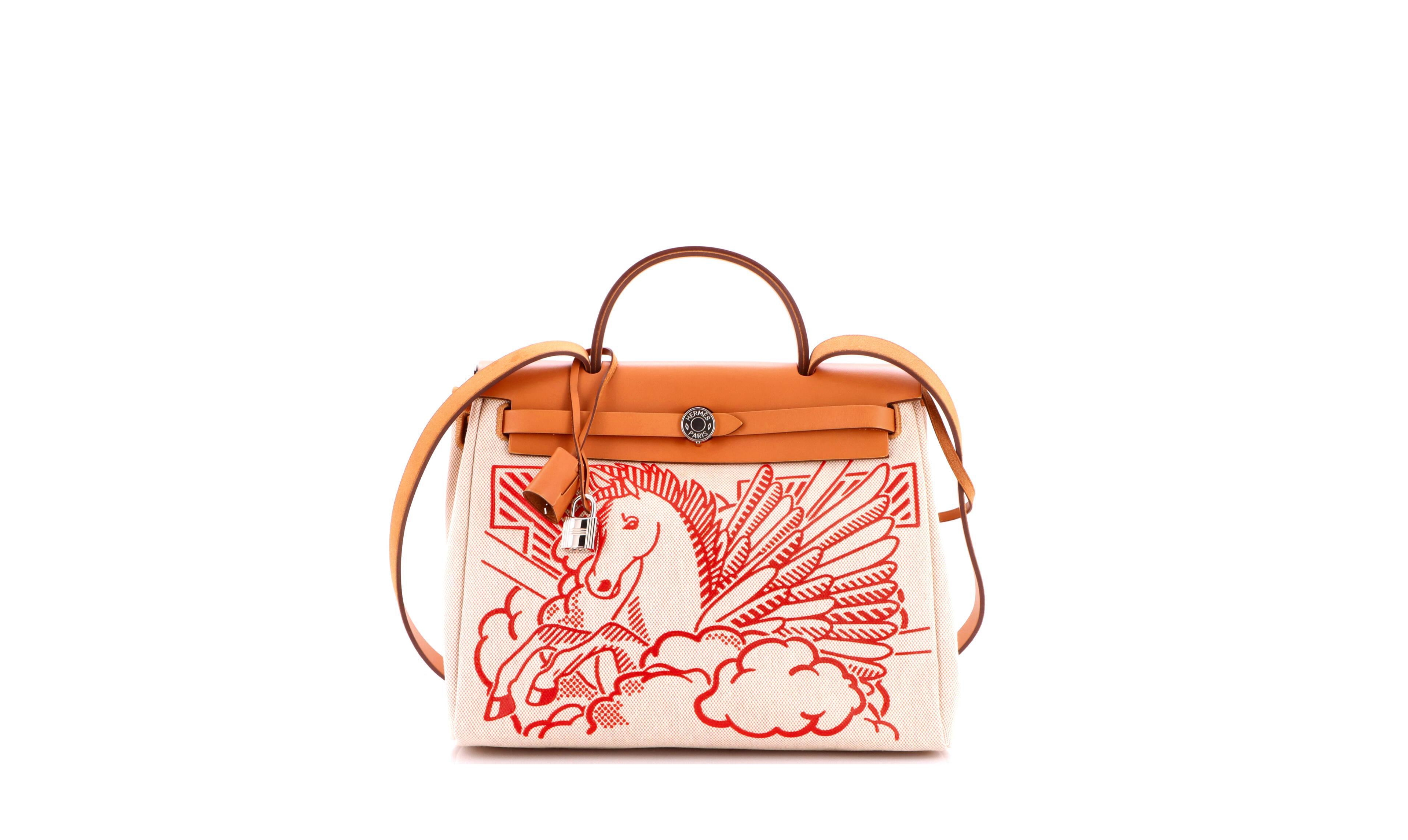 Pre-Owned HERMES 31 Herbag Zip Pegase Pop Crossbody Shoulder Bag