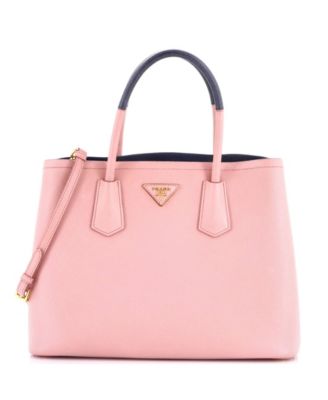 Medium Cuir Double Tote Saffiano Leather