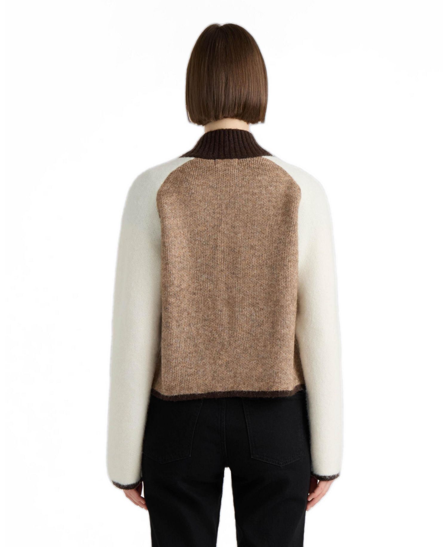 Women's Hunter Mock Neck Snaffle Buckle Closure Cardigan