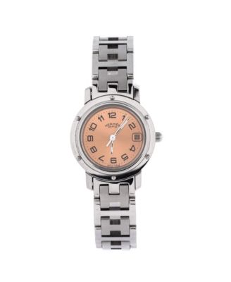 Pre-Owned Hermes Clipper Quartz Watch in Stainless Steel 24mm