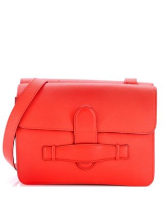 Symmetrical Shoulder Bag Leather