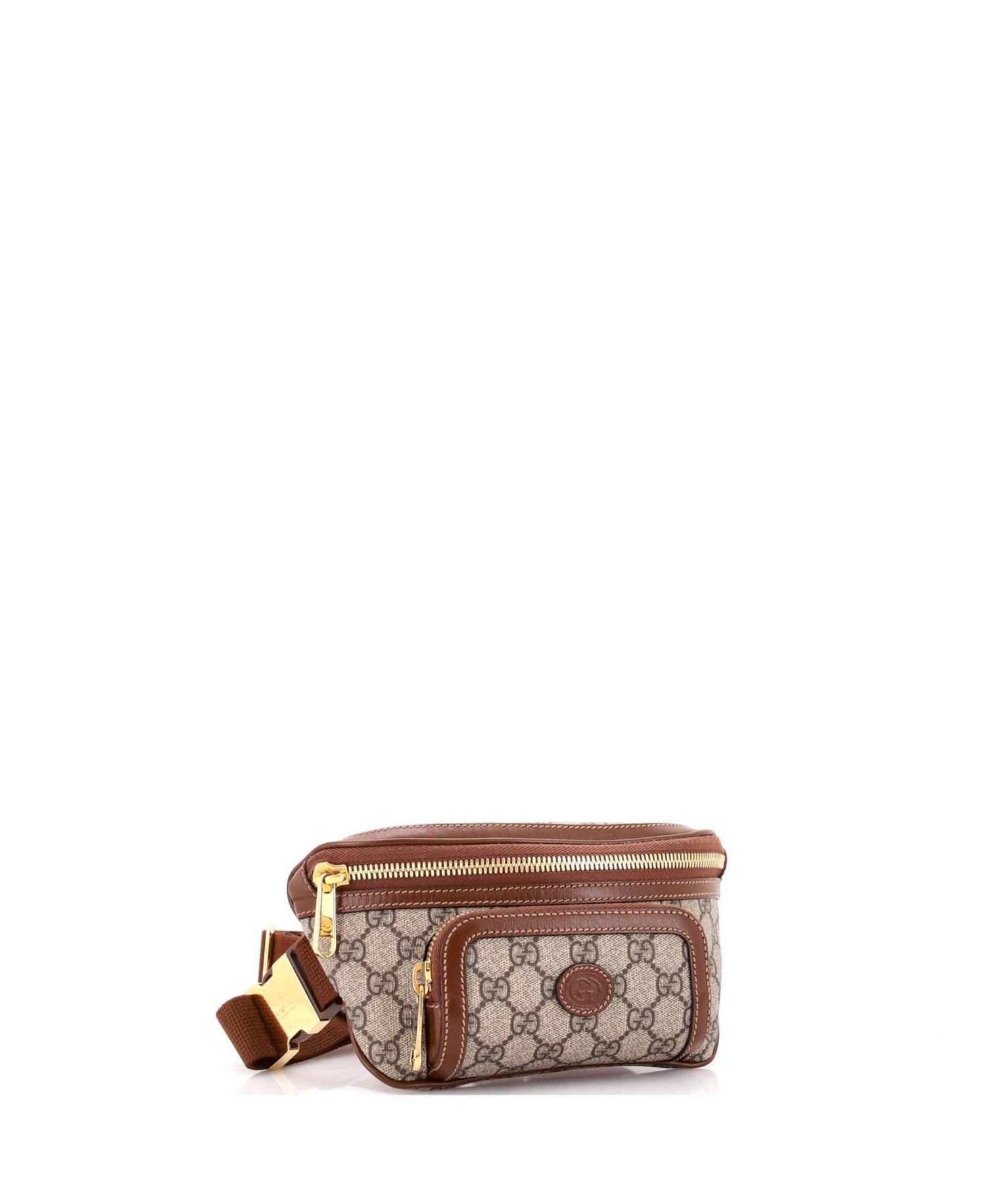 Large Interlocking G Patch Belt Bag GG Coated Canvas