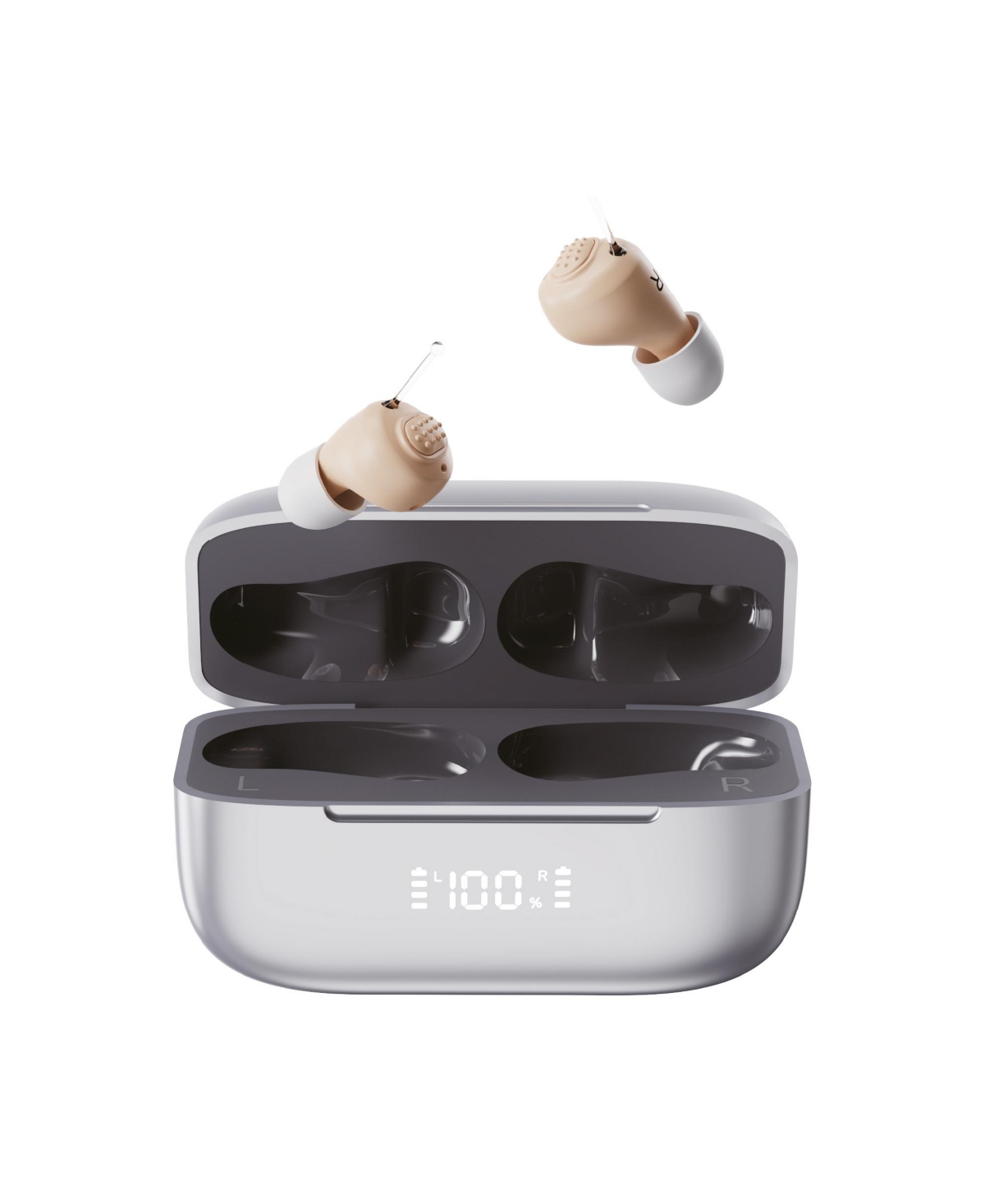 Pursonic Rechargeable Otc Hearing Aids for Adults with 4 Hearing Modes and 6 Adjustable Volume Levels - Silver