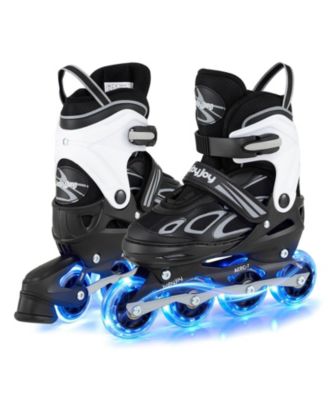 Adjustable Kids Inline Skates Ages 5-7 4 Sizes Adjustable Blade Roller with Light-up Wheels
