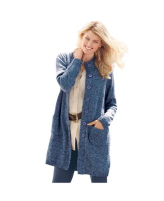 Women's Within Marled Jacket Duster Sweater