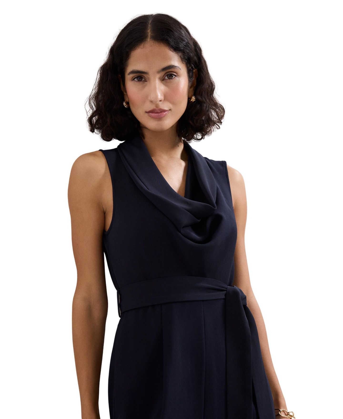 Женский комбинезон Phase Eight Emry Cowl Neck Jumpsuit, цвет: Тёмно-синий — фото 4