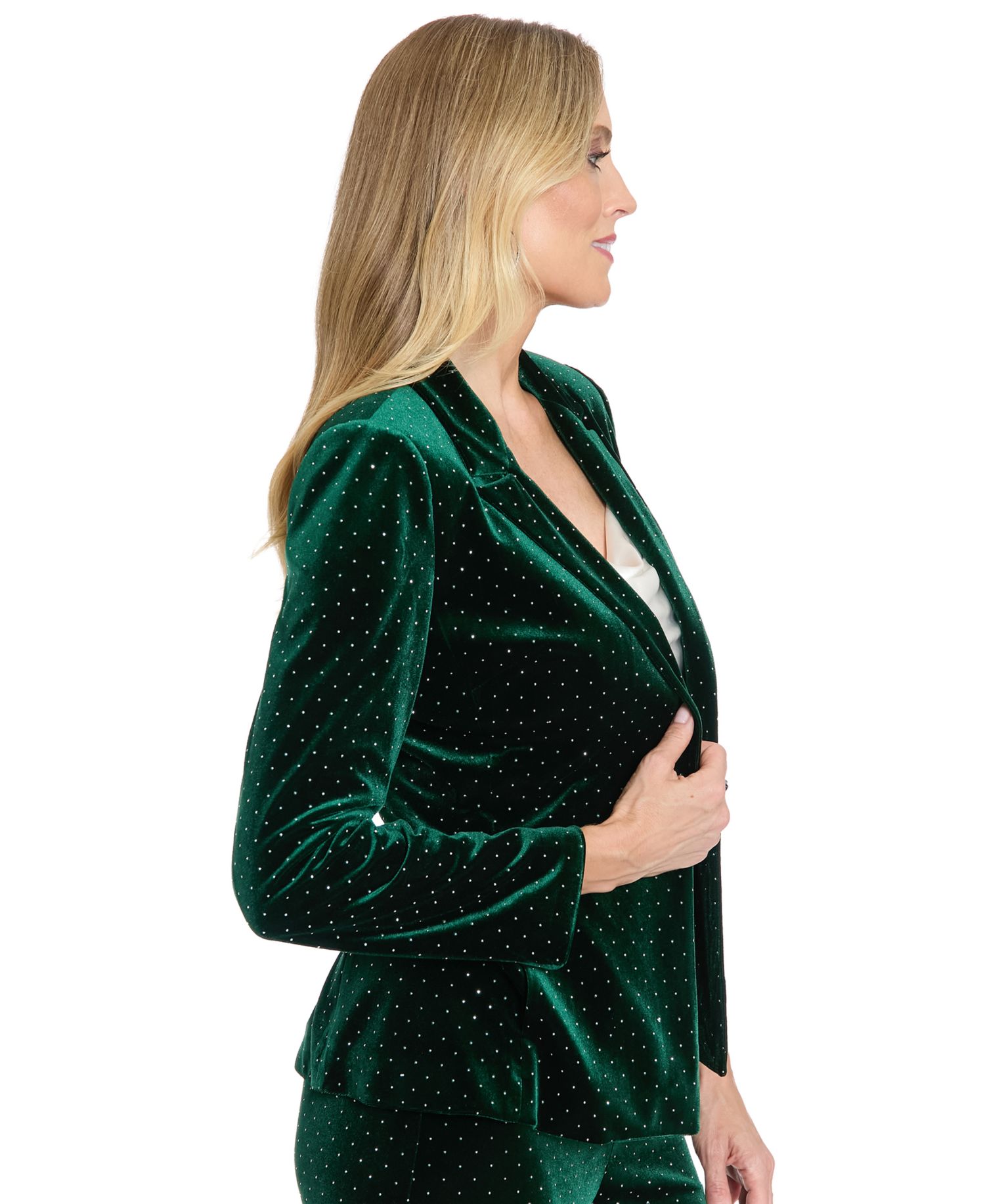 Women's Velvet Embellished Blazer