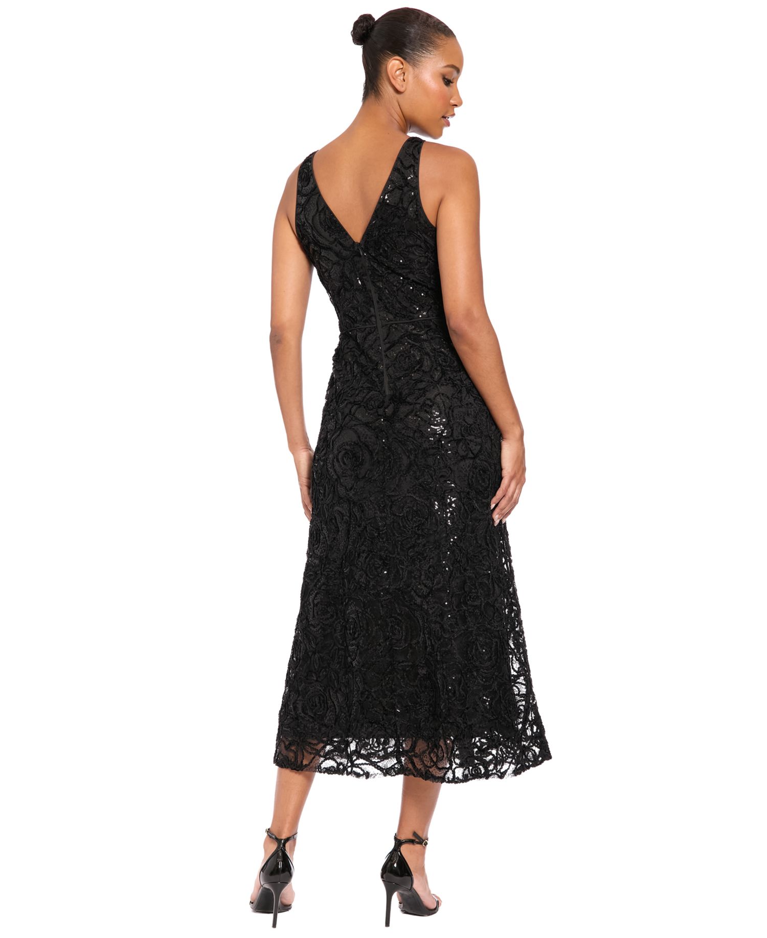 Women's Sequin A-Line Midi Dress