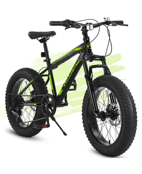 Детская игрушка ECHTPeak 20 Inch Mountain Bike High Carbon Steel with Disc Brakes and Front Suspension, Ages 8-10 Years, цвет: Зелёный