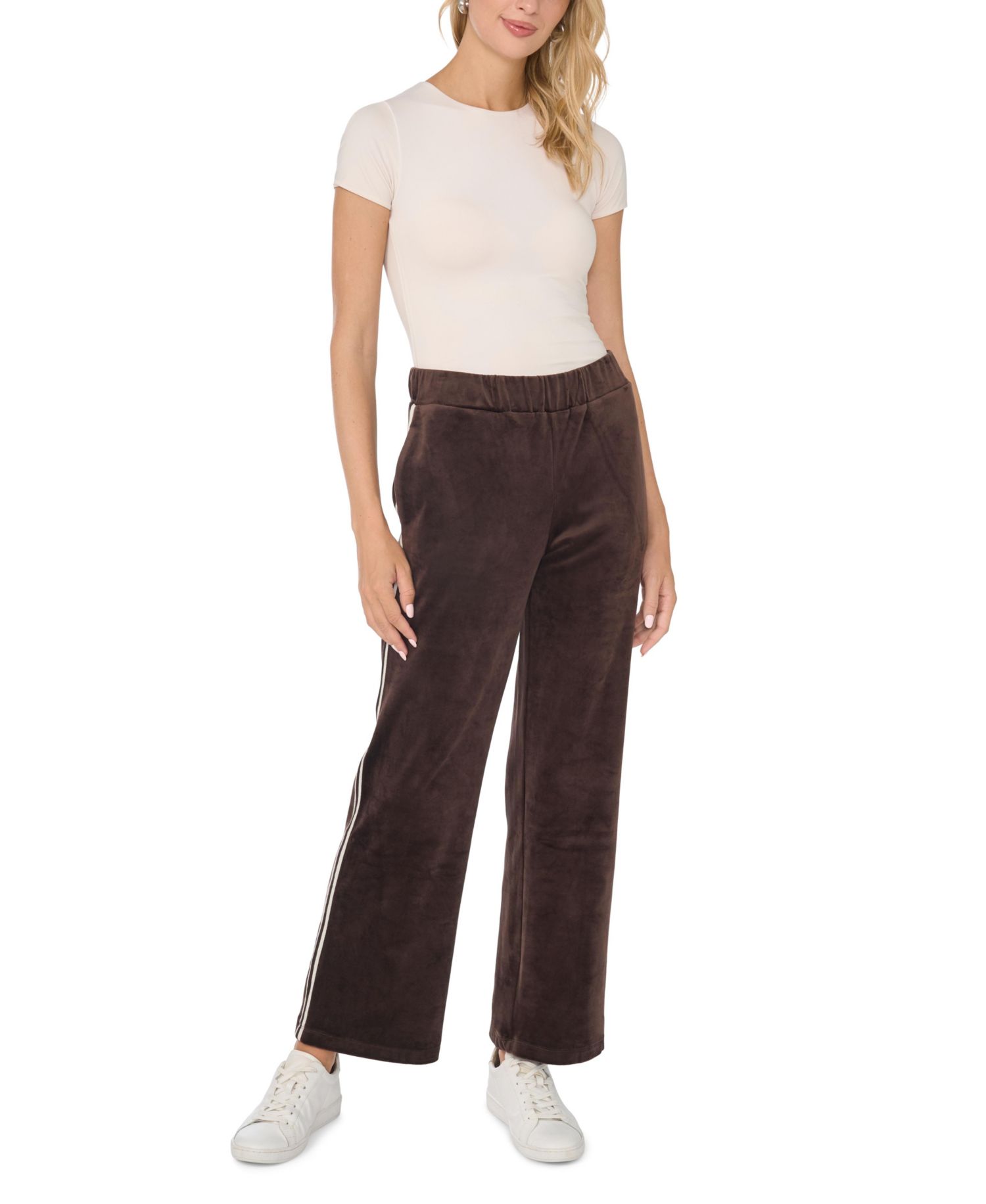 Women's Pull-On Wide-Leg Velvet Pants