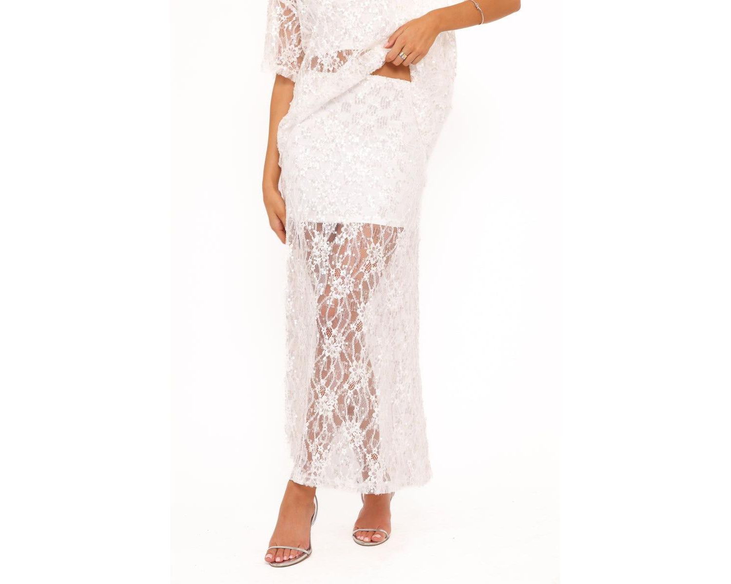 Women's Yonder Sheer Panel Lace Maxi Skirt