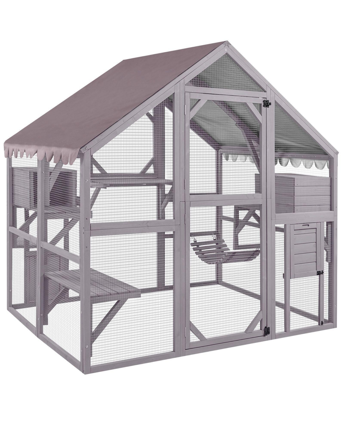 aivituvin Walk-in Large Cat Enclosure Outdoor Cat Run