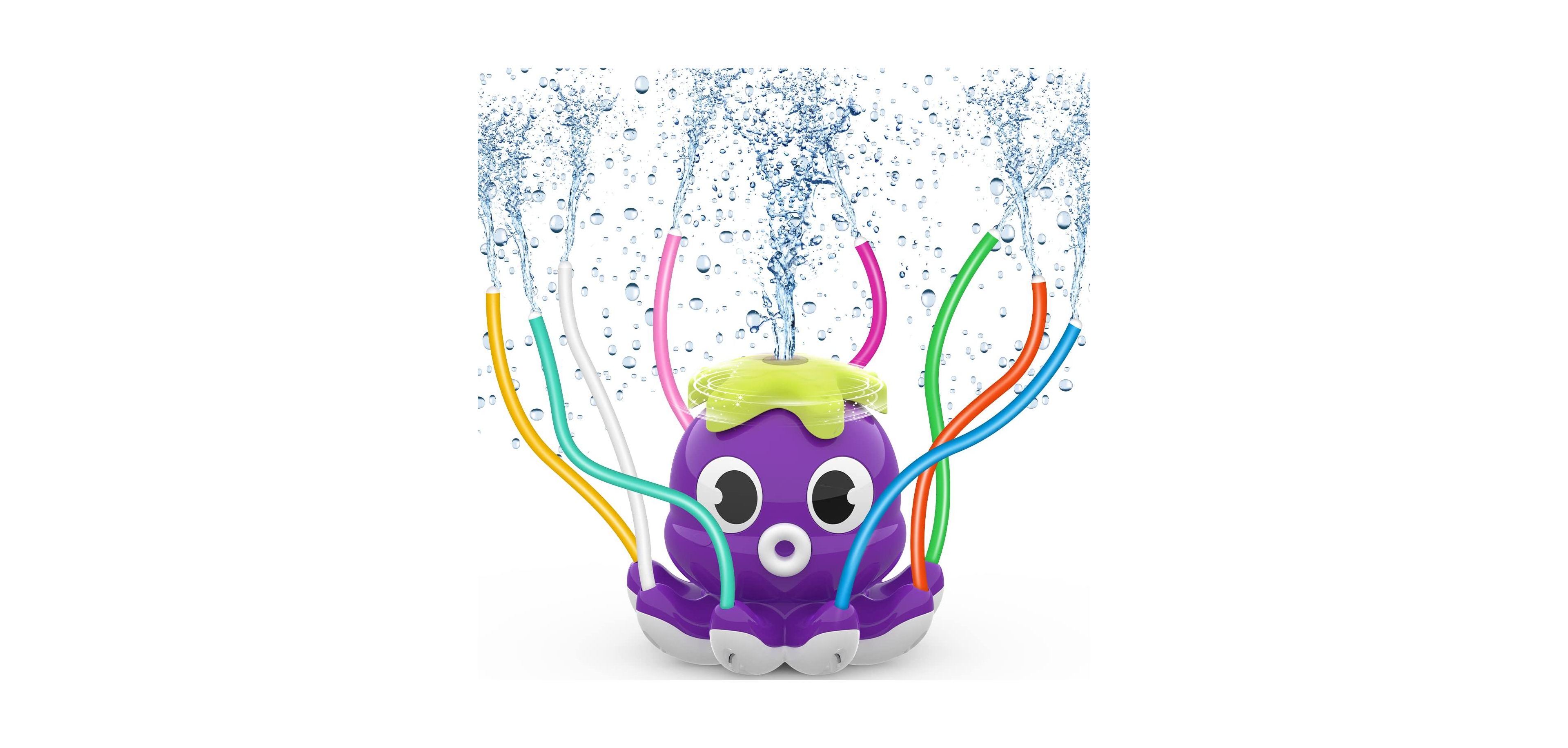 Gnuadz Octopus Water Sprinkler with 8 Wiggle Tubes, 10-20 Feet Spray, Ages 3-12