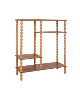 Tiered Shelf with Beveled Shelves and Doweled Legs