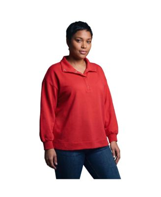 Women's French Terry Quarter Snap Pullover