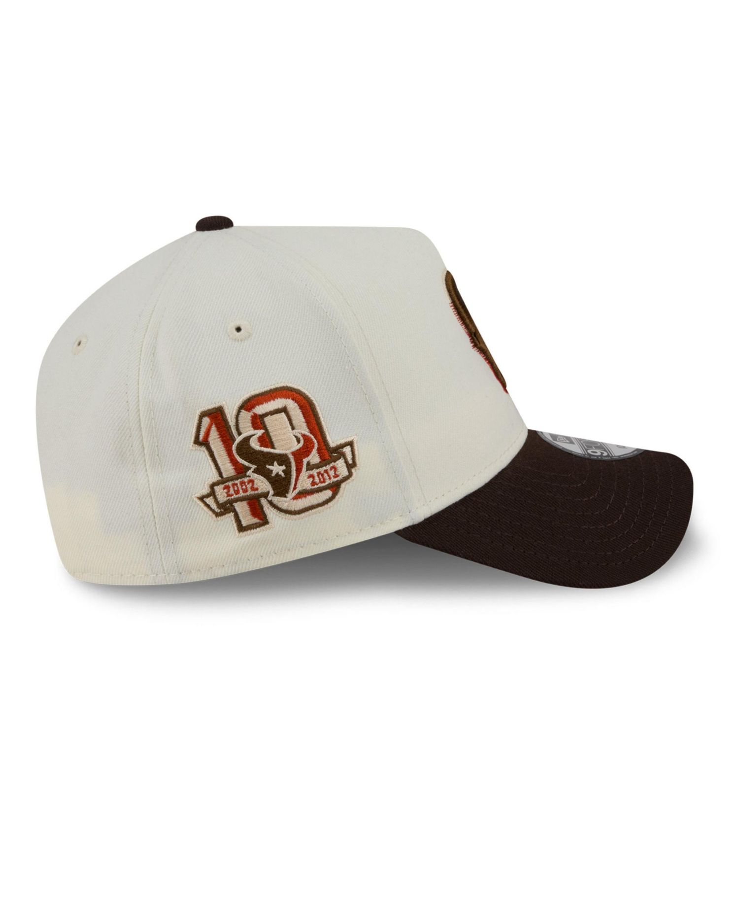 Men's Cream/Brown Houston Texans Pumpkin Spice A-Frame 9FORTY Adjustable Hat