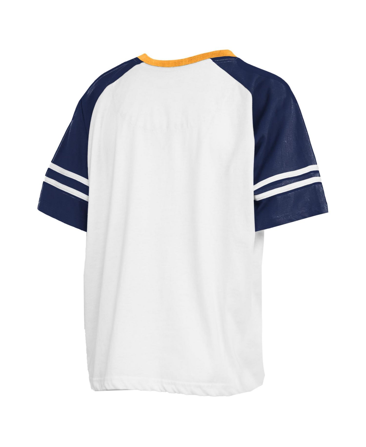 Women's White Michigan Wolverines Sky Colorblock T-Shirt