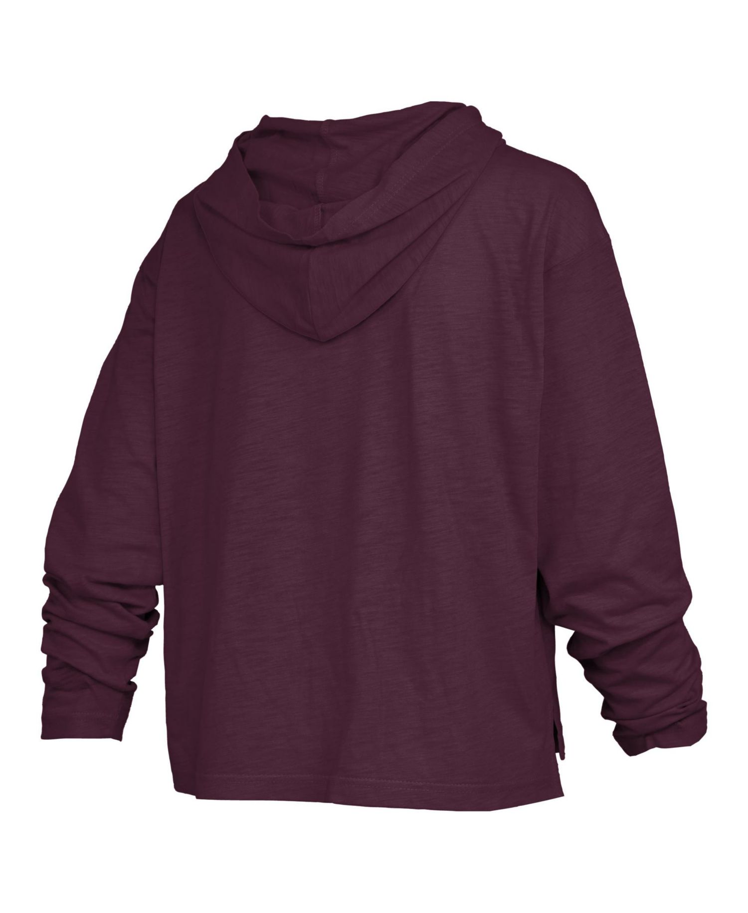 Women's Maroon Virginia Tech Hokies Castillo Slub Waist Length Long Sleeve Hooded T-Shirt