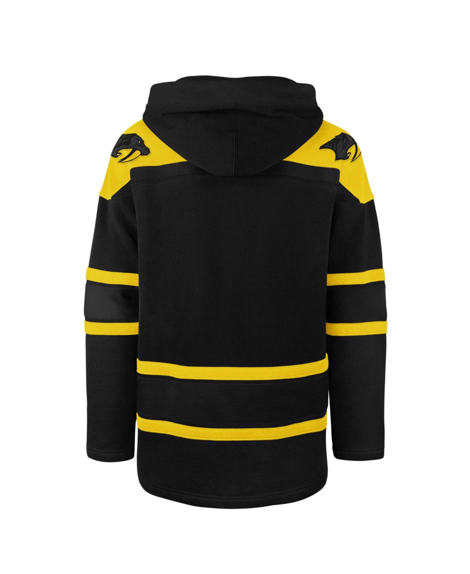 Men's '47 Black Nashville Predators Fall Color Pop Lacer Hoodie