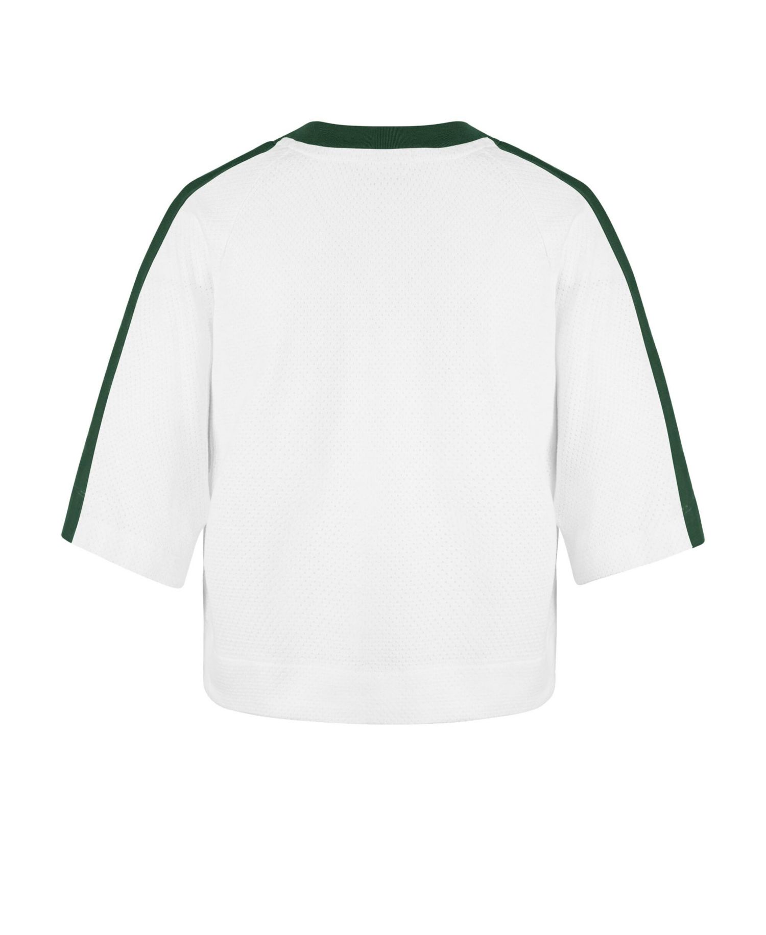 Women's '47 White Miami Hurricanes Big Overarch Drop Needle Raglan V-Neck T-Shirt