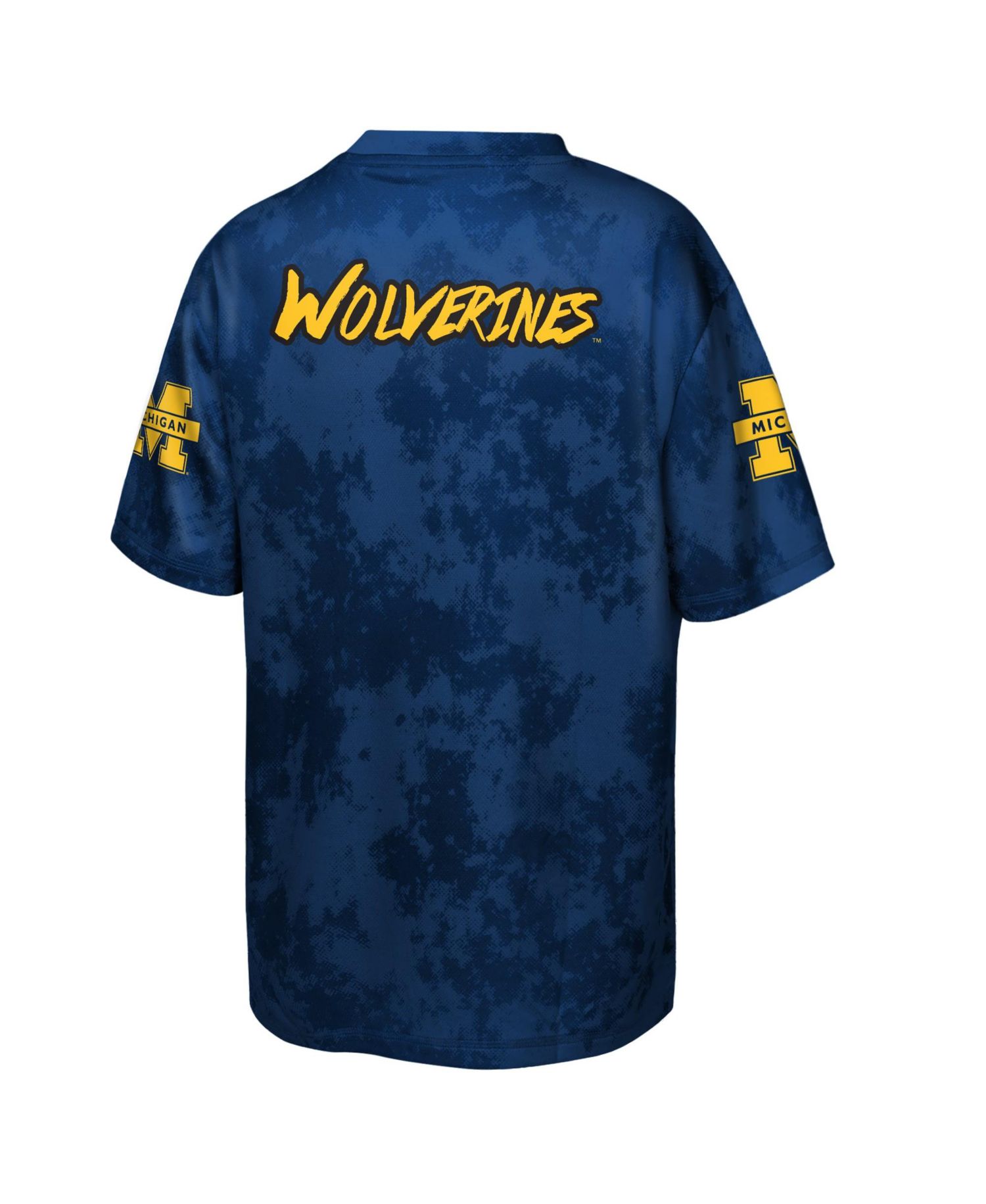 Big Boys and Girls Navy Michigan Wolverines Off-Side Sublimated T-Shirt