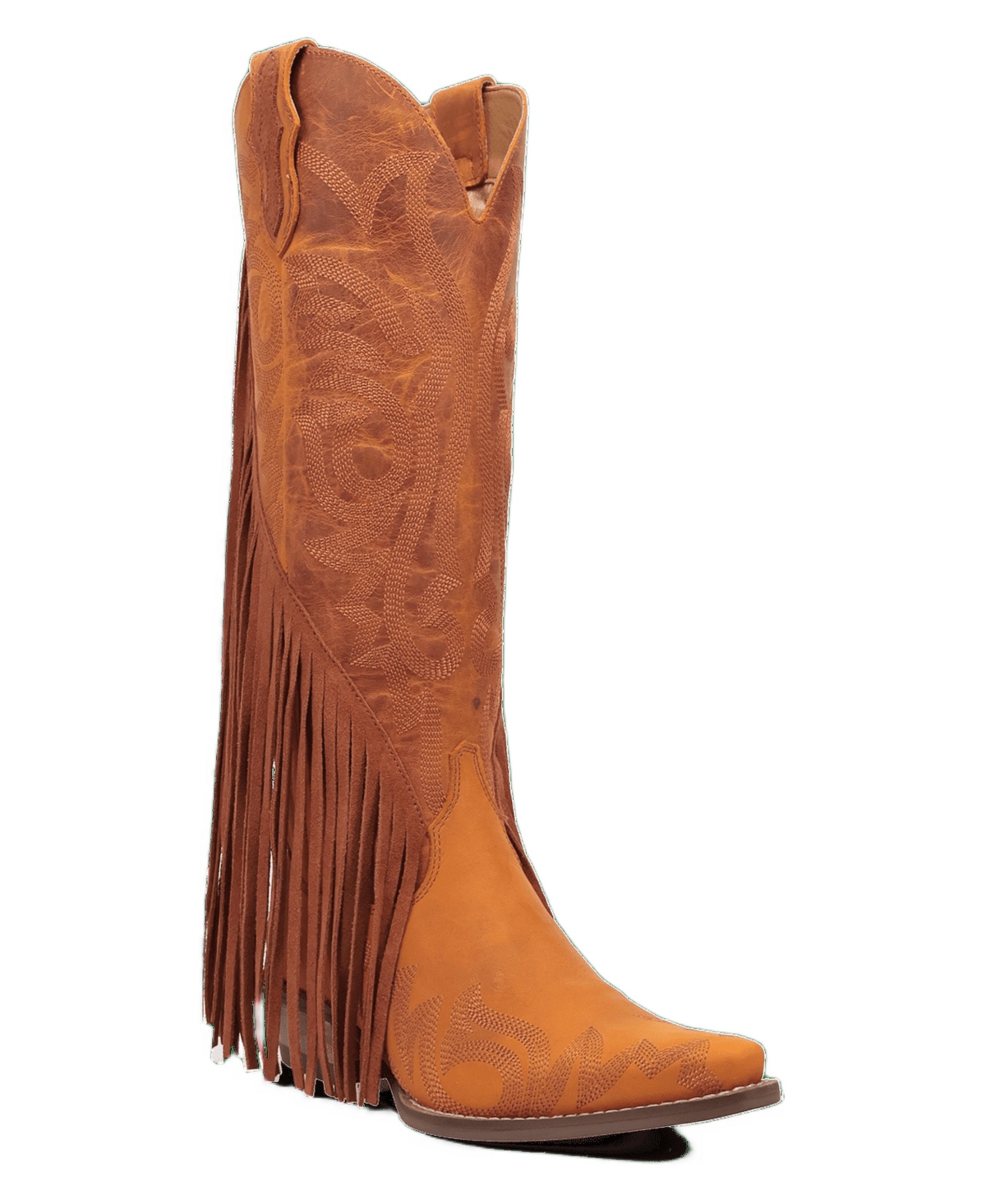 Dingo Women's Walk West Cowboy & Western Square-Toe Knee-High Leather Boots - Rust