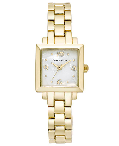 Charter Club Women's Gold-Tone Bracelet Watch 23mm 17372, Only at Macy's