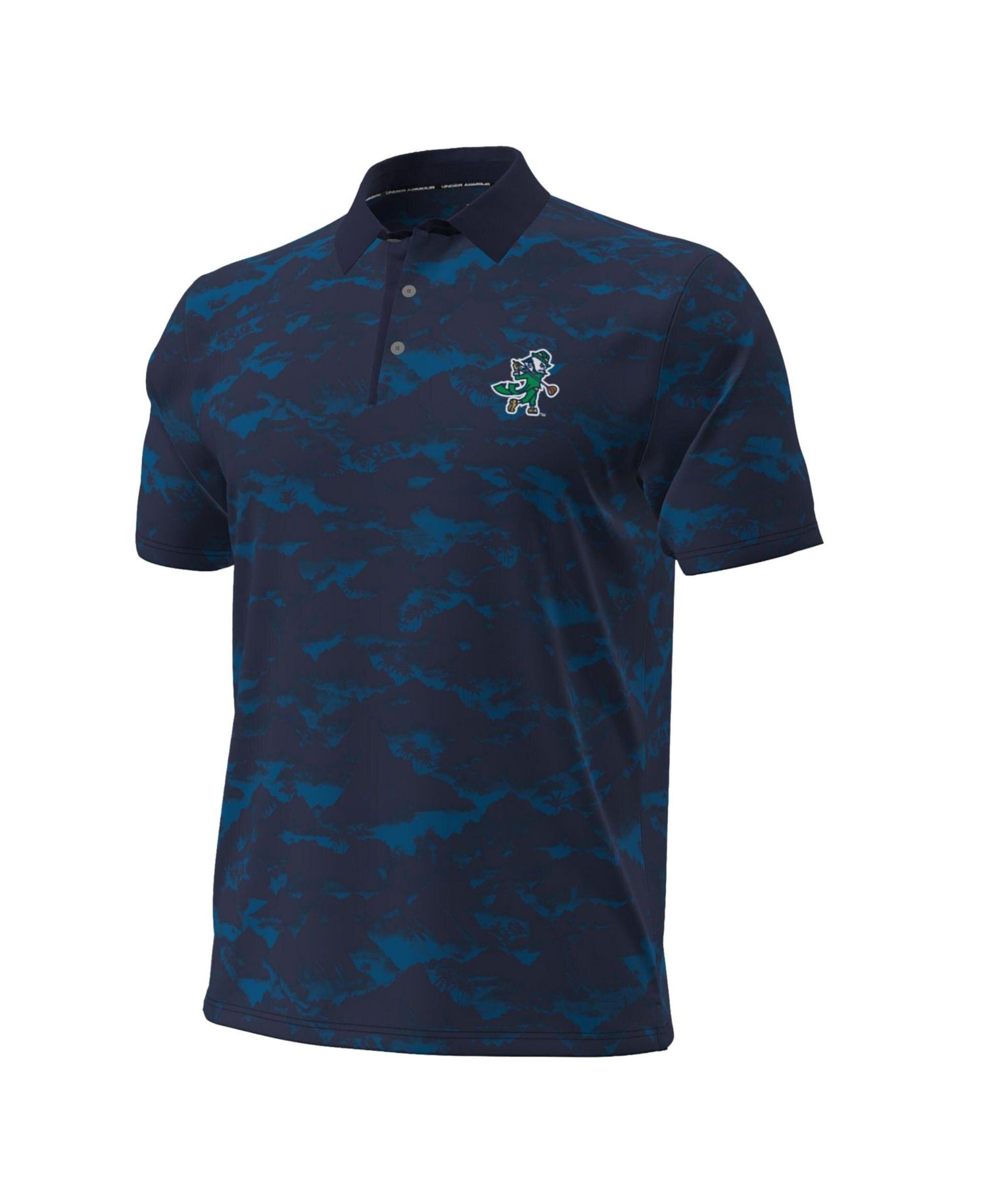 Men's Navy Notre Dame Fighting Irish ArmourDry Tropical Dusk Polo