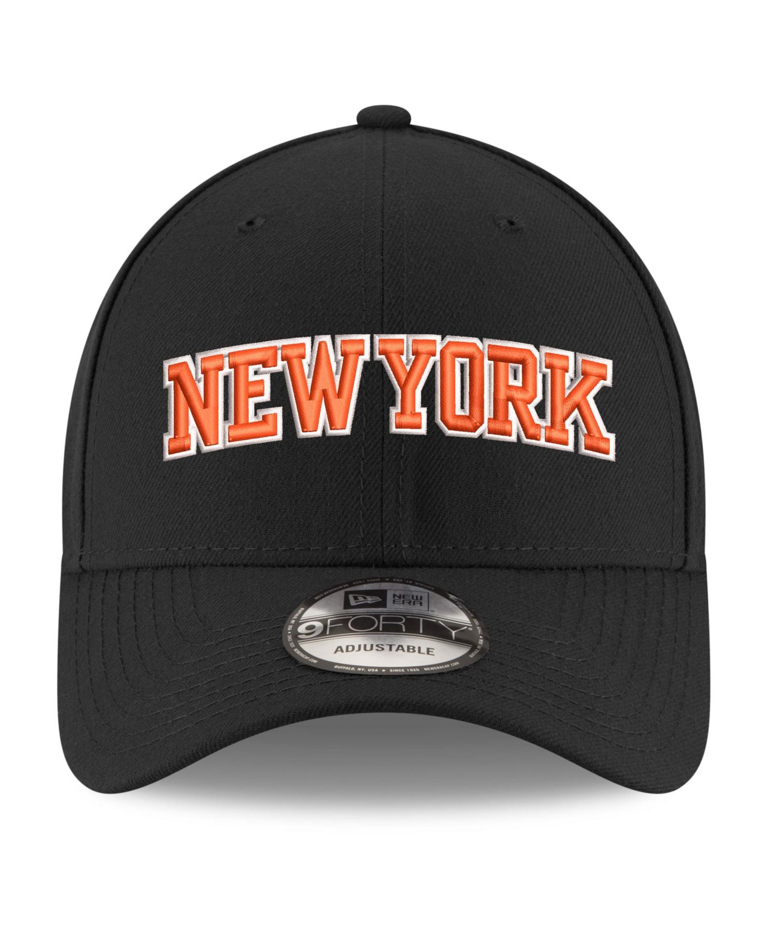 Big Boys and Girls Black New York Knicks Wordmark Adjustable Hat