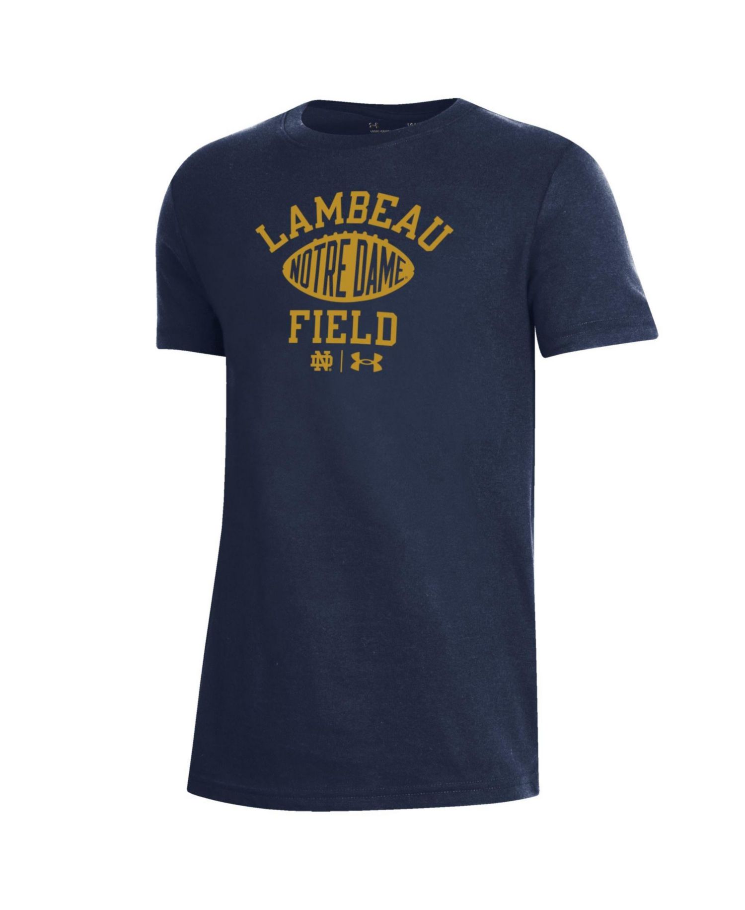 Big Boys and Girls Navy Notre Dame Fighting Irish 2026 Shamrock Series Lambeau Football Performance T-Shirt