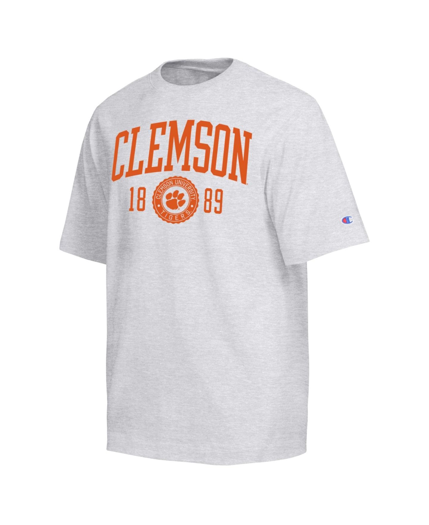 Мужская футболка Champion Gray Clemson Tigers Established Tradition Heavyweight — фото 3