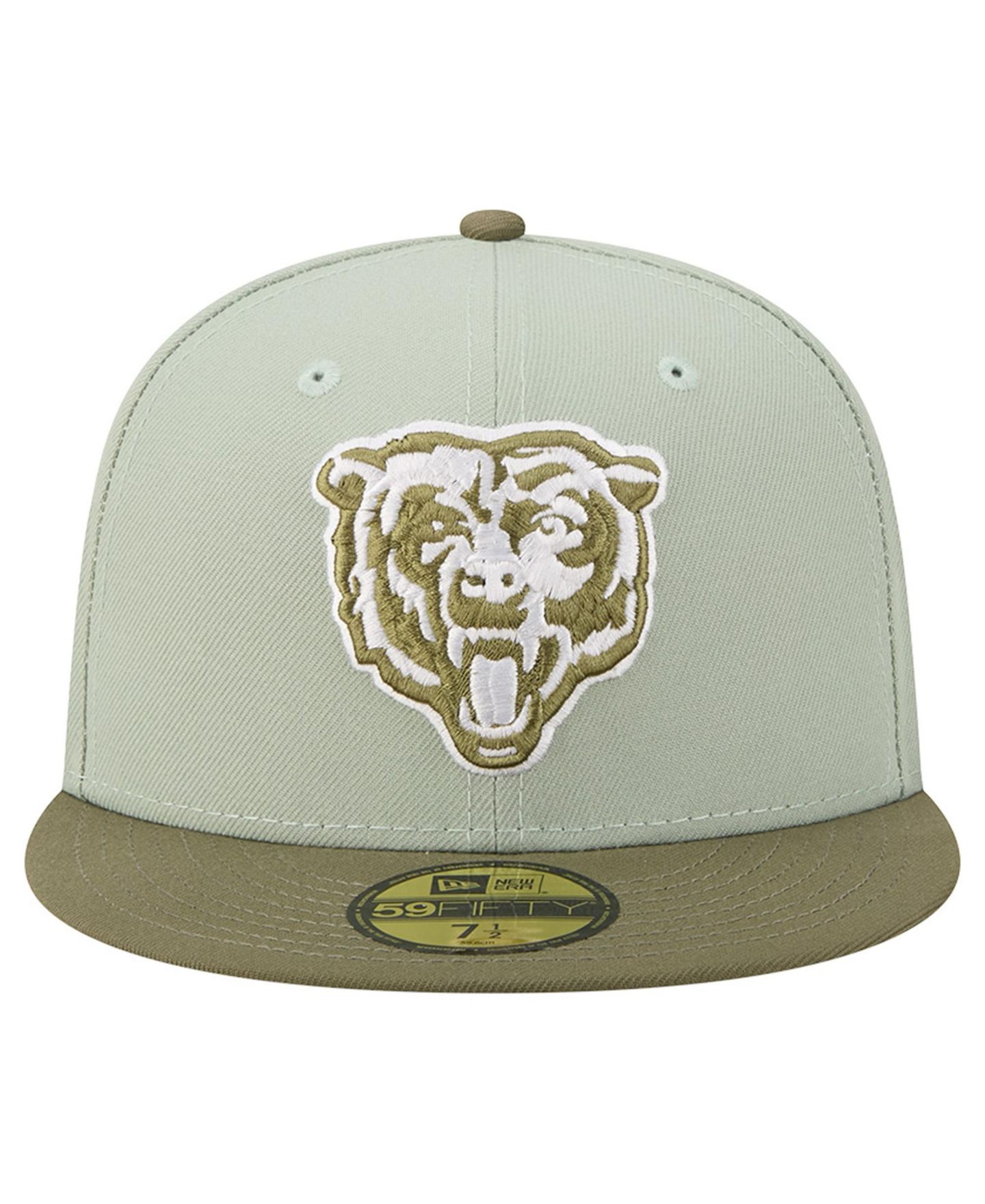Мужские головные уборы New Era Light Green/Olive Chicago Bears Color Pack 59FIFTY Fitted Hat — фото 5