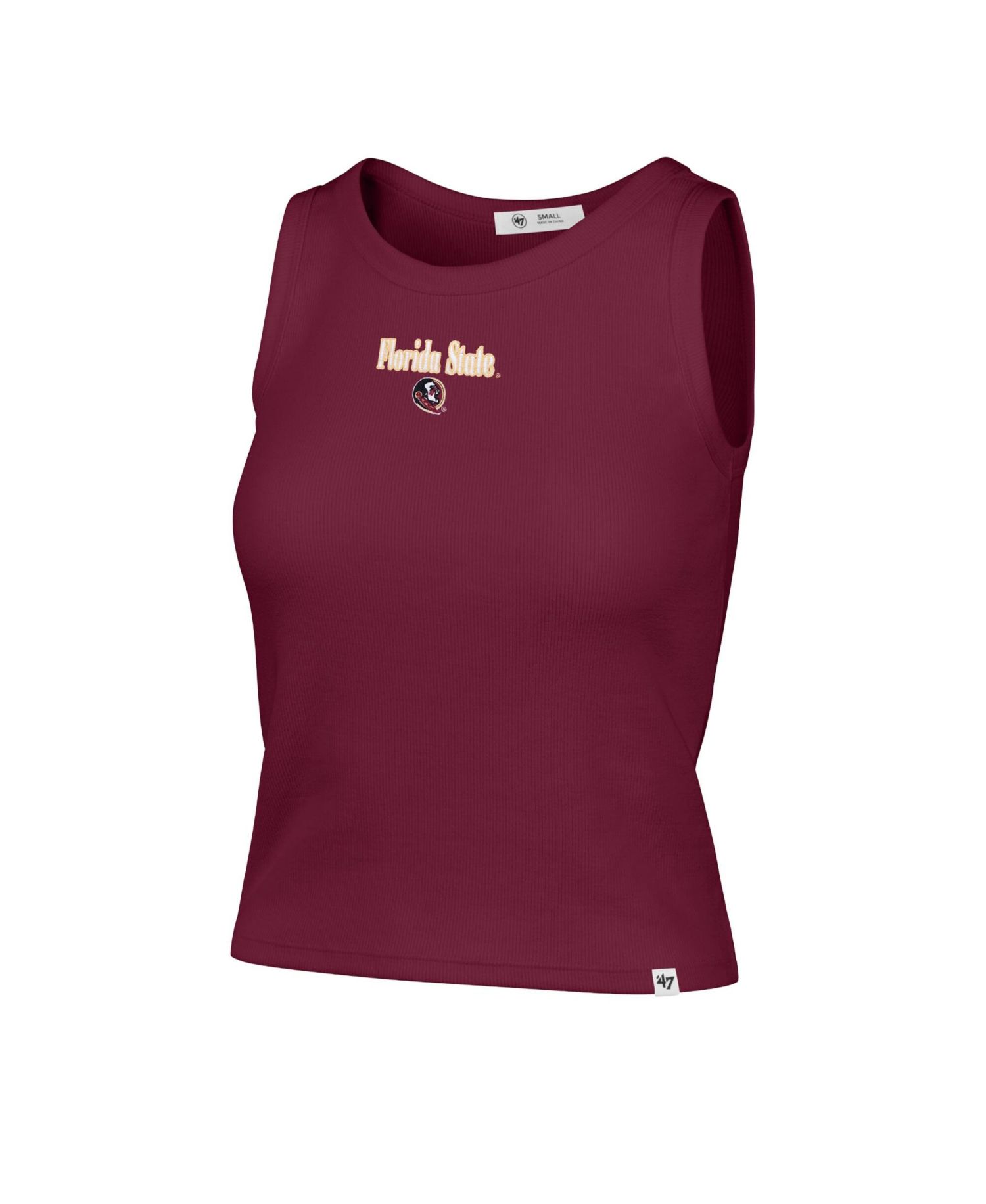 Women's '47 Garnet Florida State Seminoles Straight Cut Baby Rib Tank Top