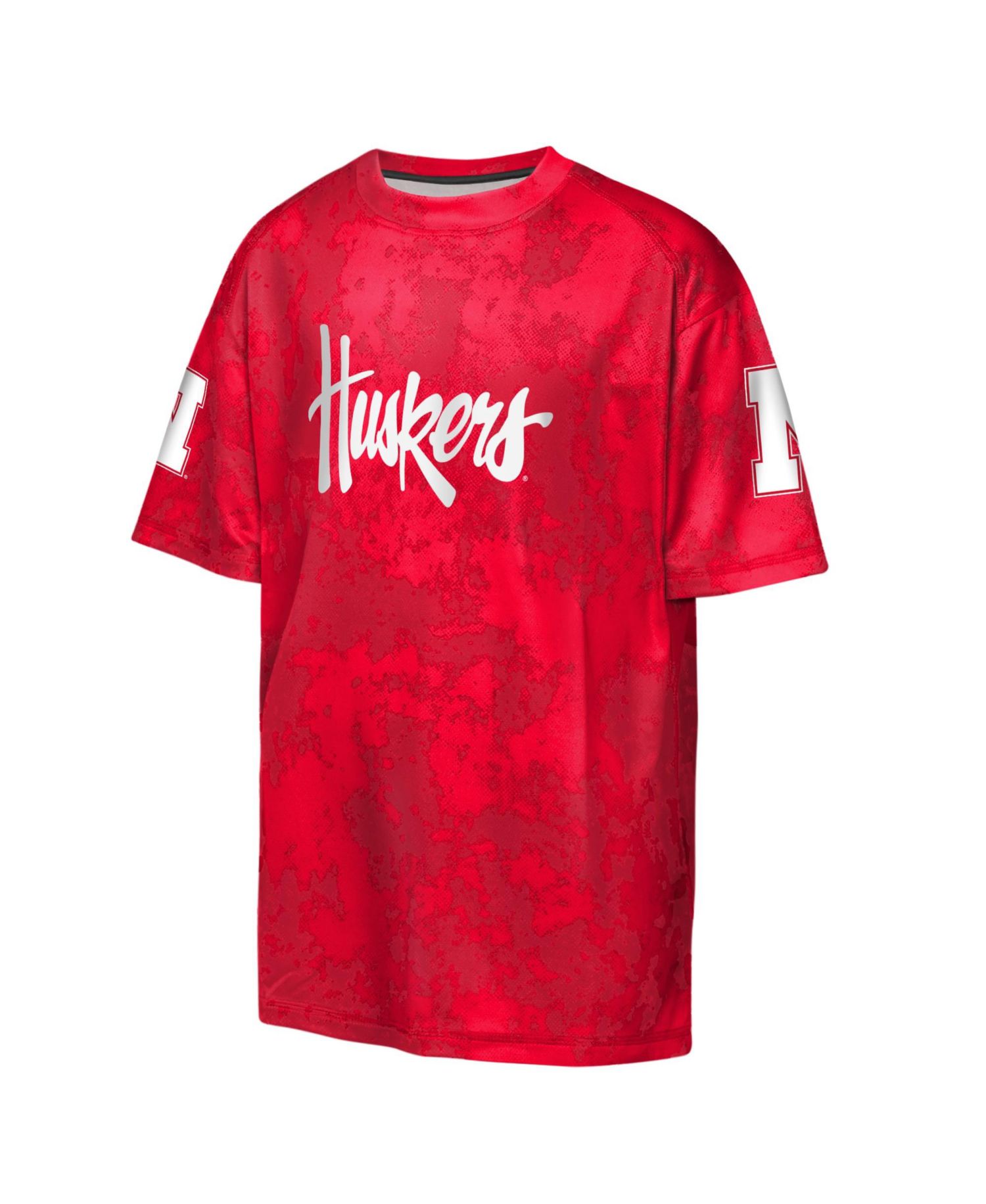 Big Boys and Girls Scarlet Nebraska Huskers Off-Side Sublimated T-Shirt