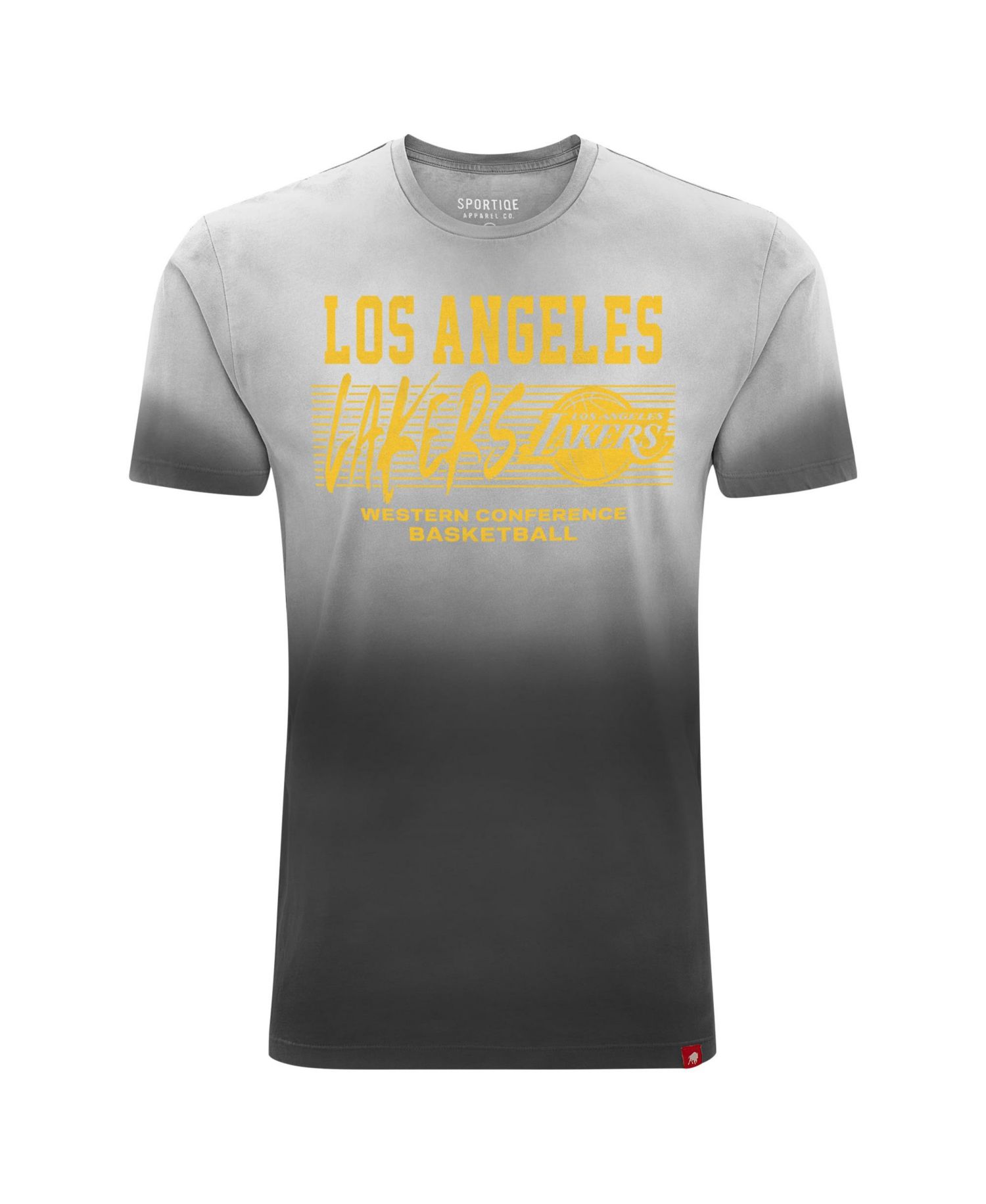 Men's and Women's Black Los Angeles Lakers Bingham Sun-Fade T-Shirt