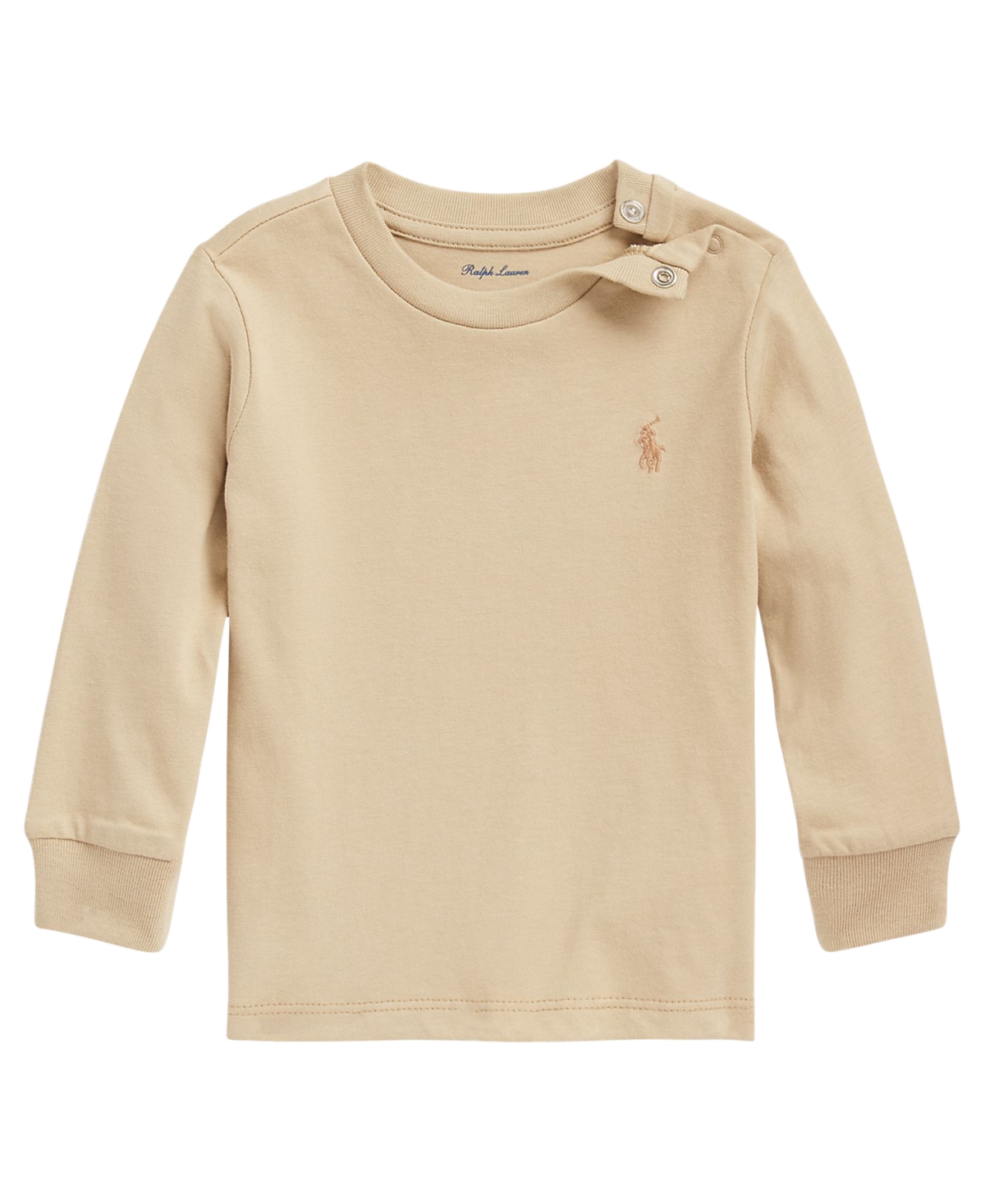 Polo Ralph Lauren Baby Boys' Cotton Jersey Long-Sleeve T-Shirts - Khaki
