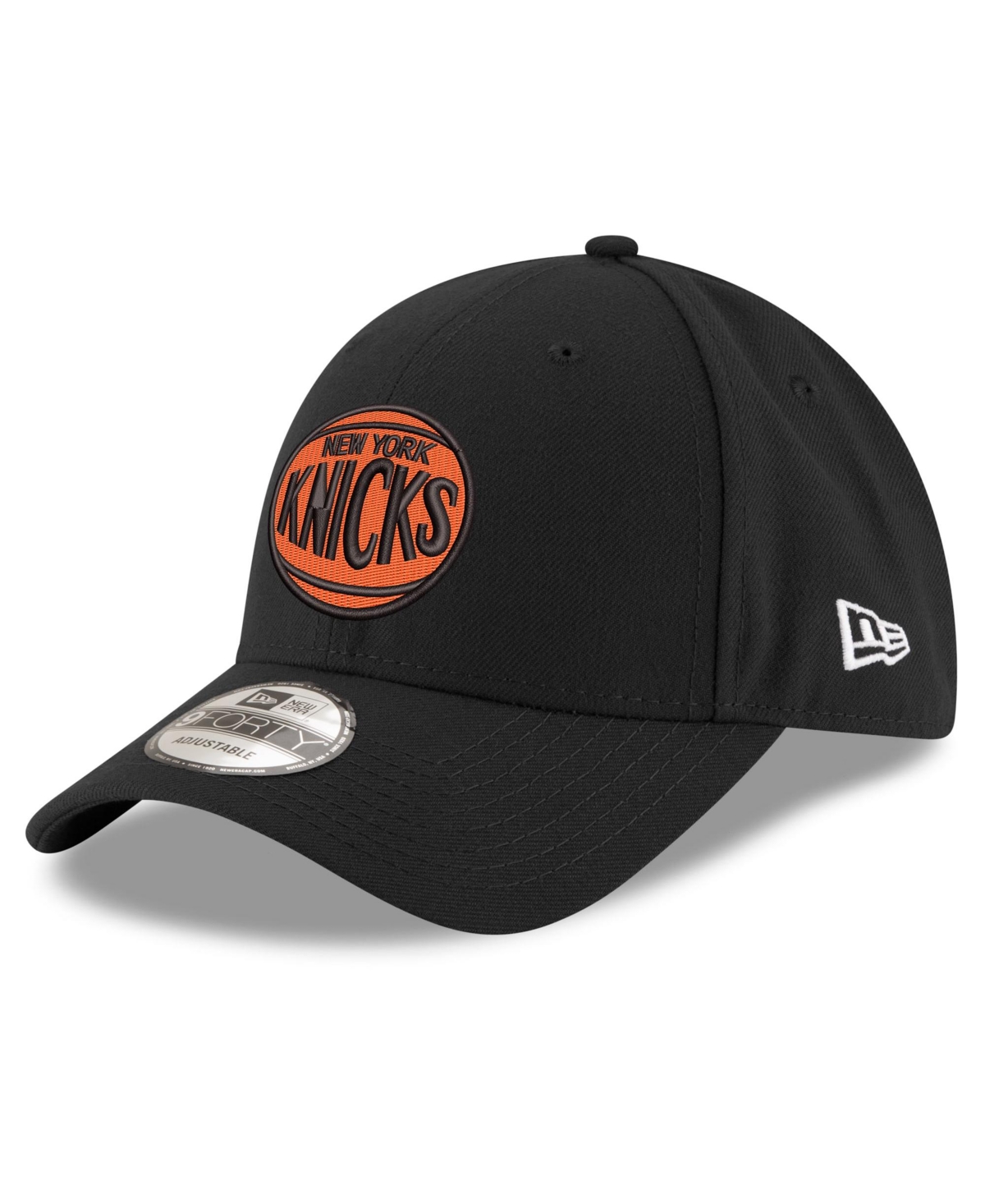 New Era Kids' Big Boys' And Girls' Black New York Knicks Basketball Logo Adjustable Hat