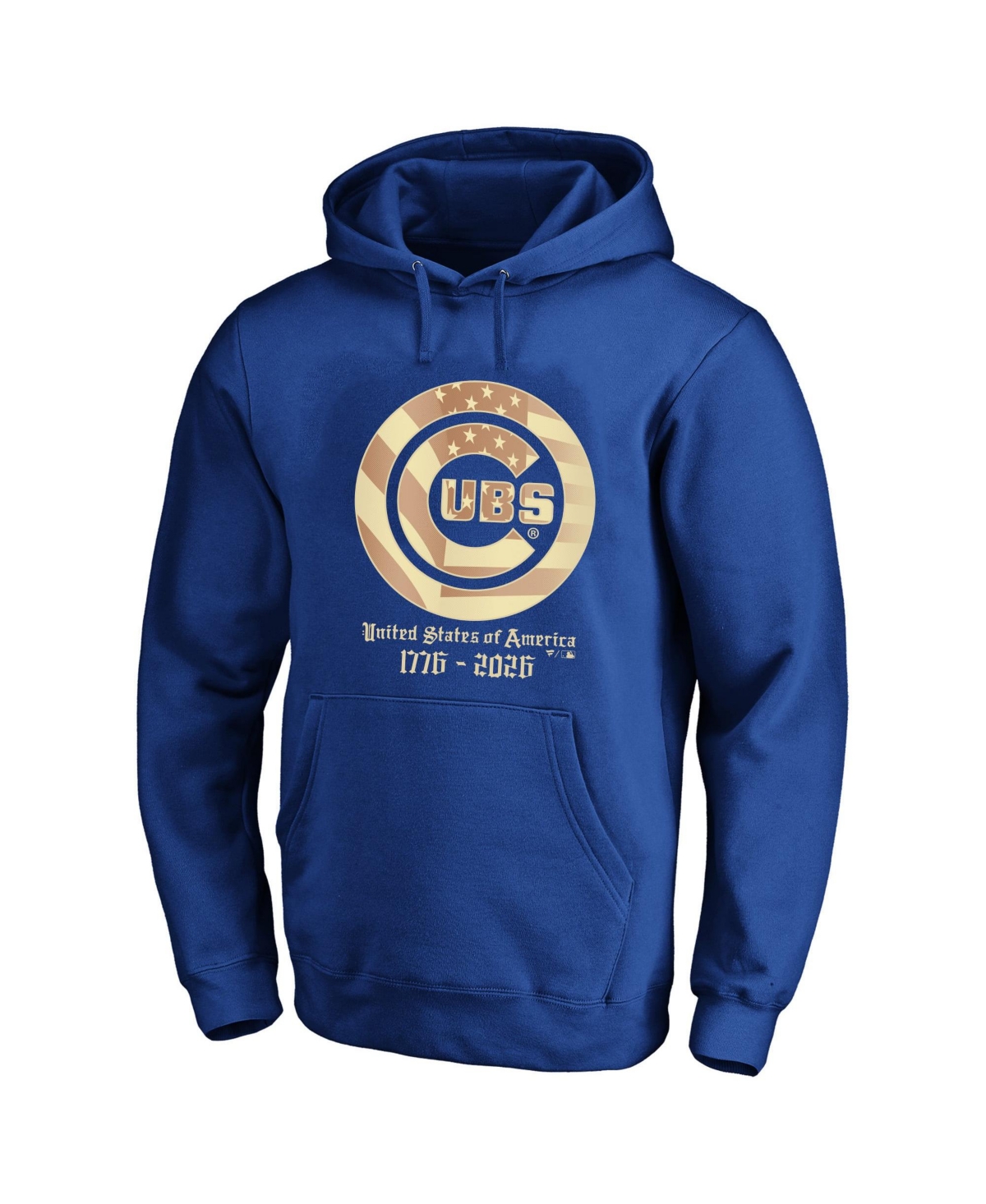 Men's Fanatics Royal Chicago Cubs Usa 1776-2026 Big & Tall Hoodie