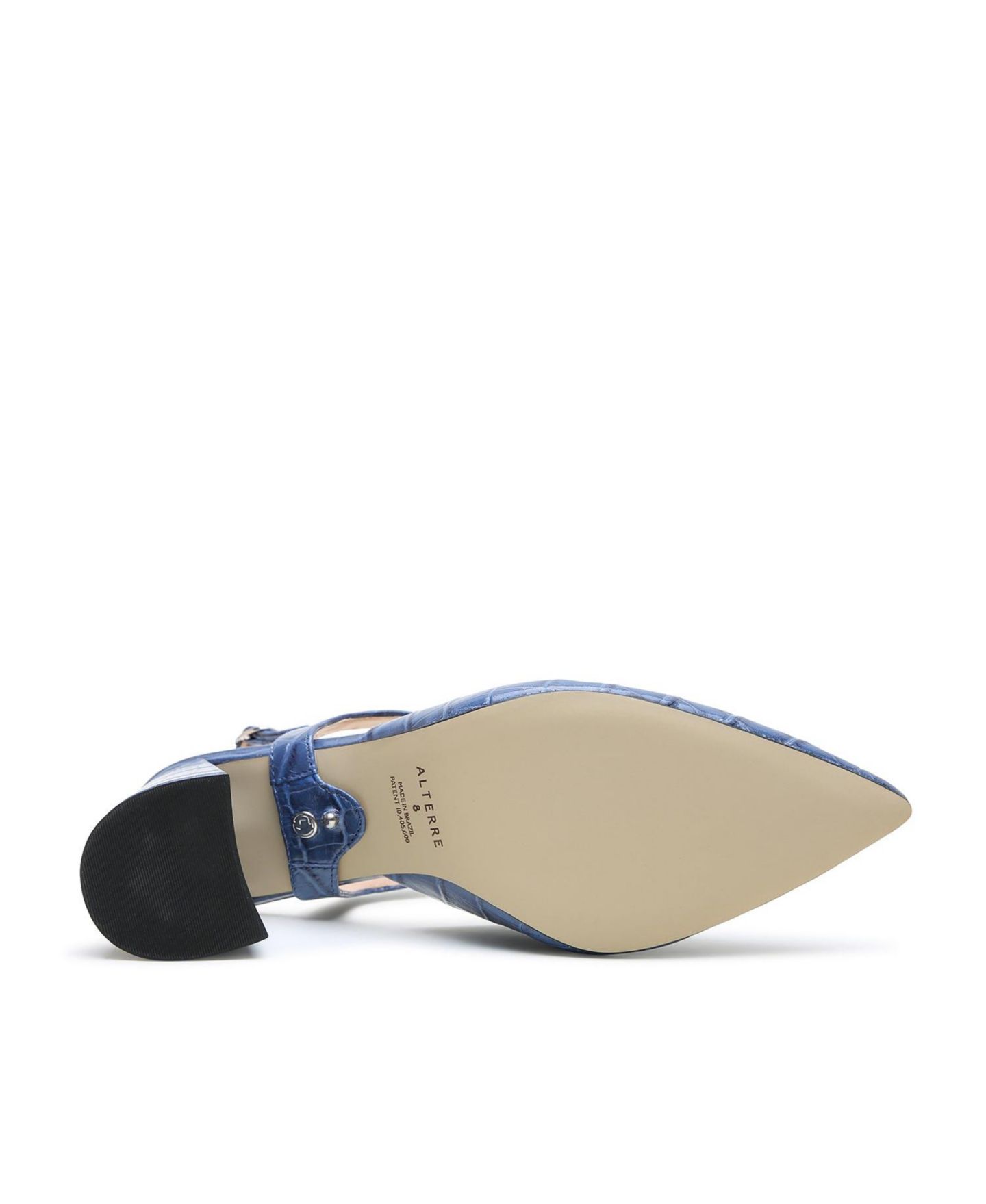 Женские сабо Alterre Indigo Croc Elsie Customizable V, цвет: Индиго синий — фото 5