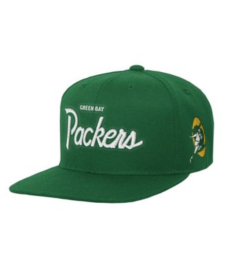 Big Boys and Girls Green Green Bay Packers Head Coach Flat Brim Snapback Hat