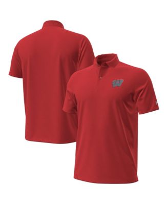 Men's Red Wisconsin Badgers 2026 Lambeau Field Collection Playoff Performance Polo