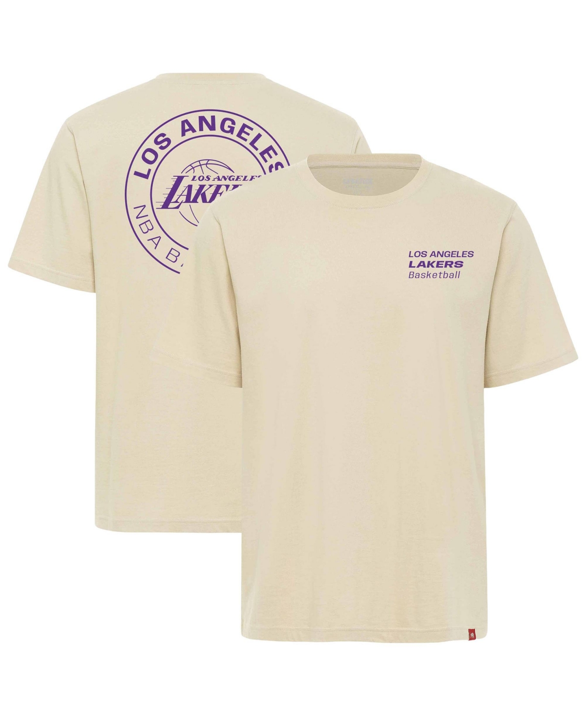 Sportiqe Men's and Women's Cream Los Angeles Lakers Duke Premium T-Shirt