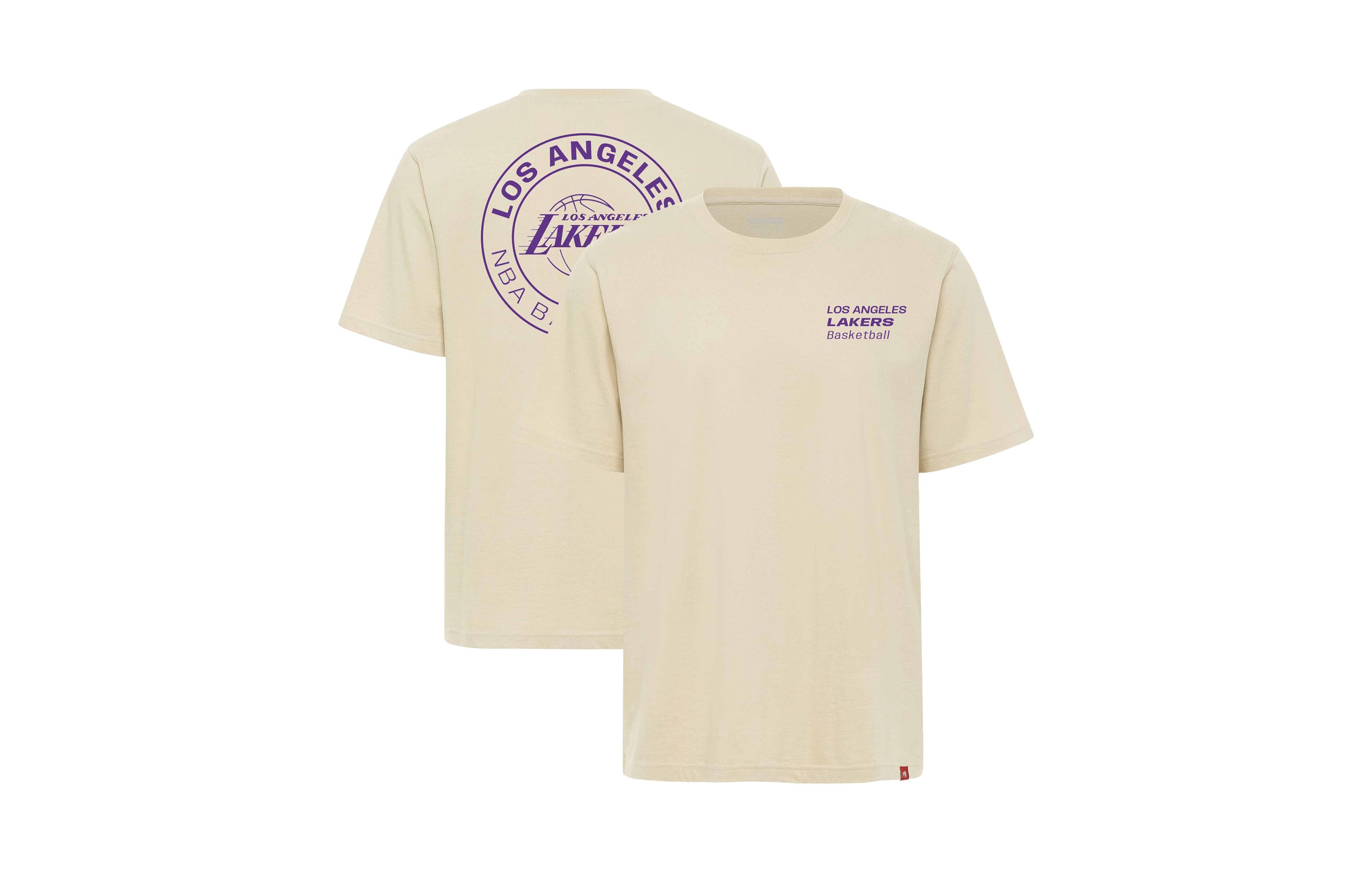 Sportiqe Men's and Women's Cream Los Angeles Lakers Duke Premium T-Shirt