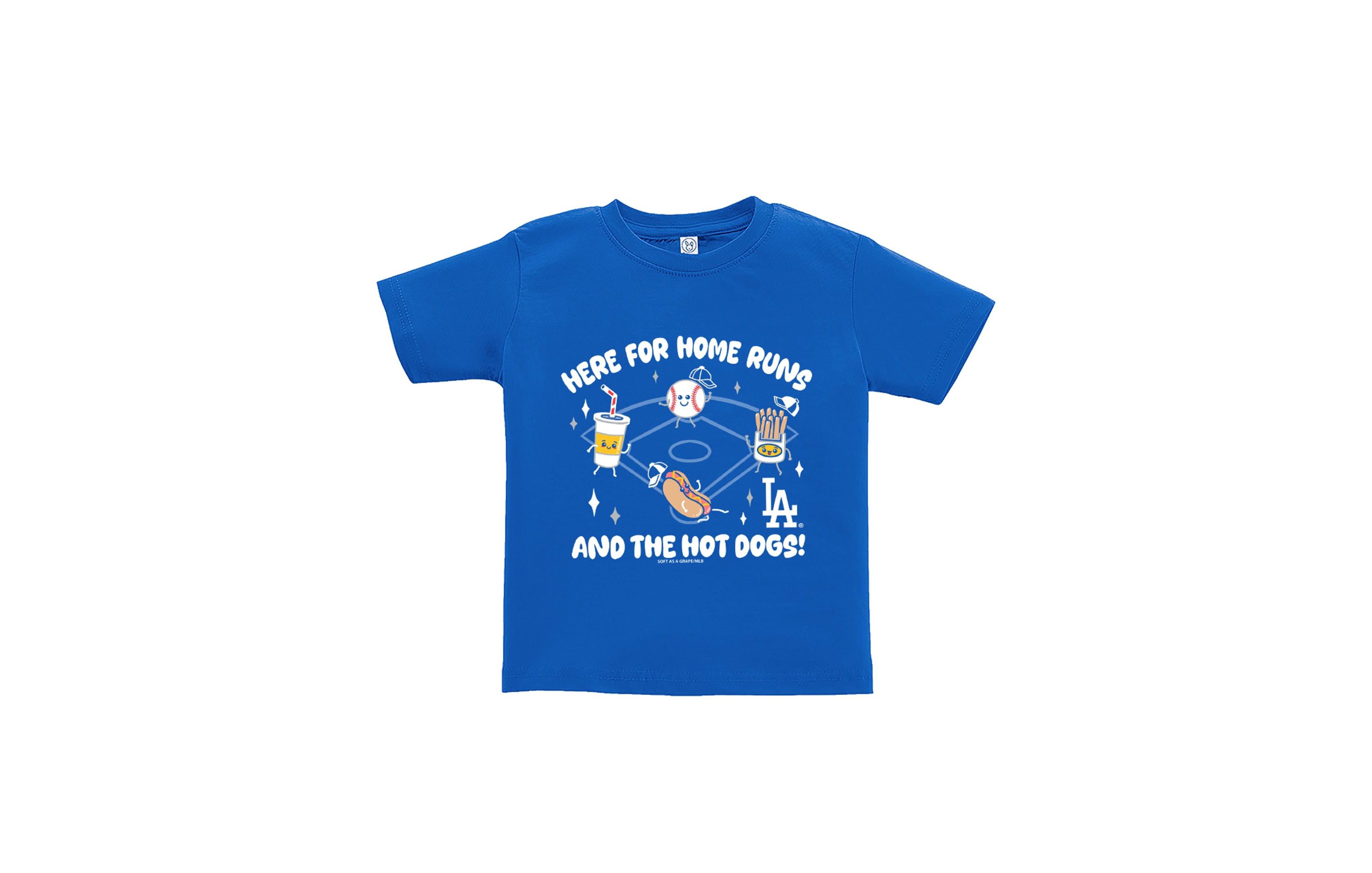 Toddler Soft as a Grape Royal Los Angeles Dodgers Snack T-Shirt